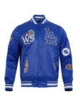 MLB Dodgers World Series Blue Satin Jacket