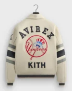 Jason Alexander New York Yankees White Leather Varsity Jacket