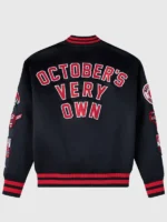 MLB Boston Red Sox Black Satin Varsity Jacket