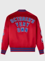 Montreal Expos MLB Red Satin Varsity Jacket
