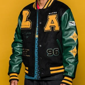 MLS Team LA Galaxy Black Wool Varsity Jacket
