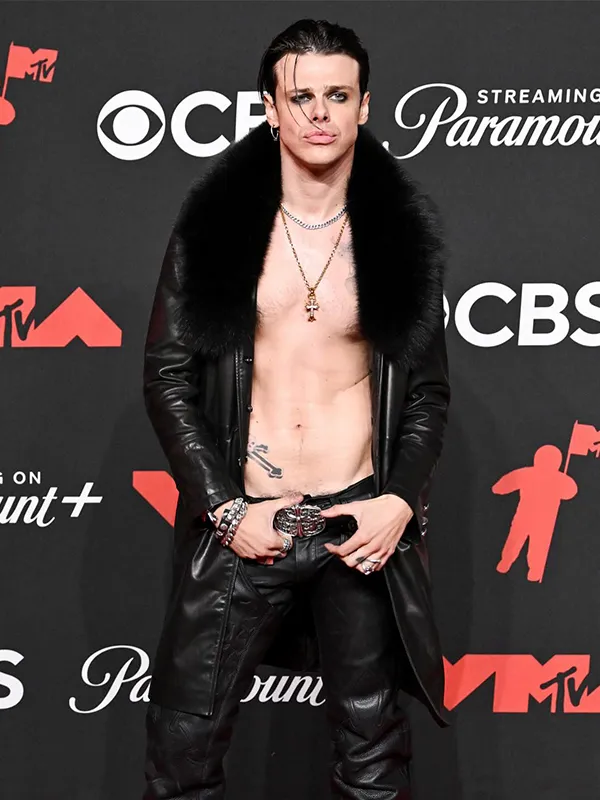 MTV Video Music Awards YUNGBLUD Black Leather Coat