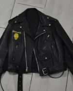 Megadeth Band Black Leather Biker Jacket Men’s Rock Coat