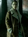 Melanie Scrofano Revival Shearling Brown Leather Coat