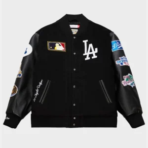 LA Dodgers Black Out Vintage Full-Snap Varsity