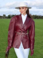 Moscow Polo Club Olesya Rytsareva Leather Blazer