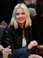 Ashley Benson NBA 2023 Black Leather Jacket