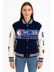 NBA All Star 2025 GSW Blue Wool Varsity Jacket