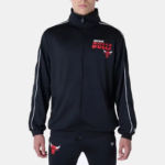 Chicago Bulls Black NBA Track Top Jacket - Image 2