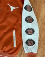 Texas Longhorns Brown Wool Varsity Jacket Men’s Collegiate Coat