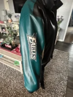 NFL Philadelphia Eagles Black and Green Leather Jacket