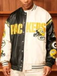 NFL Green Bay Packers Bomber Leather Jacket