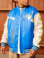 Rams Blue Leather Jacket NFL Los Angeles