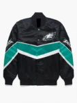 NFL Philadelphia Eagles Black Satin Varsity Jacket