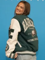 Philadelphia Eagles Lexi Wood Green Wool Varsity Jacket