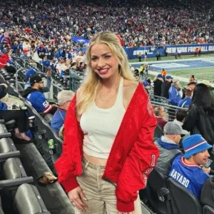 Kansas City Chiefs Hayley Lewis Satin Bomber Jacket