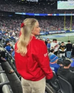 Kansas City Chiefs Hayley Lewis Satin Bomber Jacket