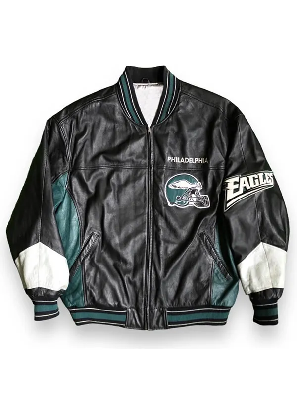 NFL Philadelphia Eagles Team Bomber Leather Jacket NFL Philadelphia Eagles Team Bomber Leather Jacket