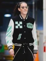 Off-White x NY Liberty Black White Varsity Jacket - Image 4