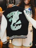 Off-White x NY Liberty Black White Varsity Jacket
