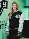 Off-White x NY Liberty Black White Varsity Jacket