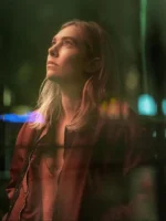 Vanessa Kirby Night Always Comes Red Bomber Jacket - Image 3