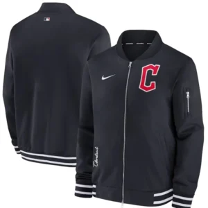 Cleveland Guardians Navy Blue Bomber Jacket