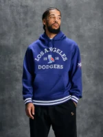 OVO x New Era Dodgers Blue Fleece Hoodie