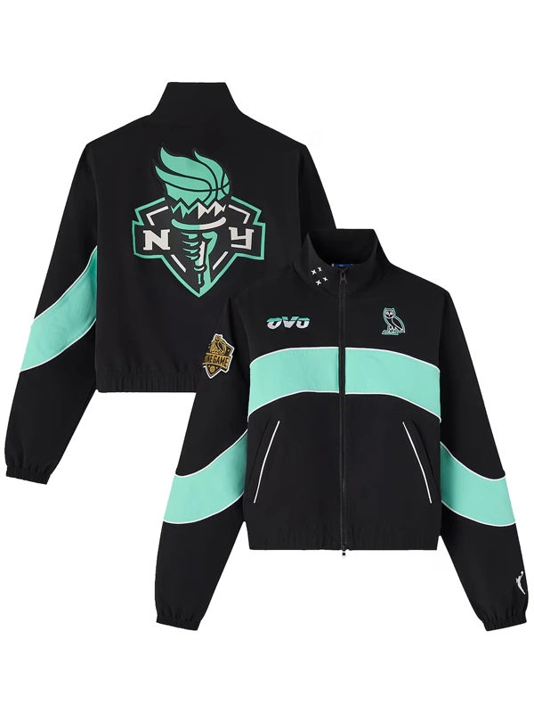 OVO x WNBA New York Liberty Black Track Jacket OVO x WNBA New York Liberty Black Track Jacket