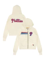 Phillies Aviator Nation x MLB Cream Five-Stripe Hoodie