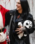 Rhea Ripley Silver Scream Con Black Biker Jacket