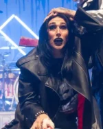 Rhea Ripley Silver Scream Con Black Biker Jacket