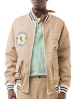 Rodeo Club Beige Cotton Bomber Jacket