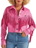 Rodeo Cowgirl Pink Fringe Jacket Malachi Dawson - Image 2