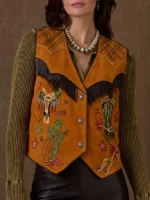 Rodeo Las Vegas Morgan Nicole Brown Suede Vest - Image 2