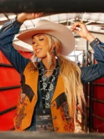 Rodeo Las Vegas Morgan Nicole Brown Suede Vest