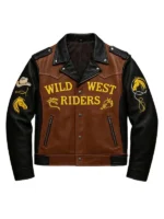 Rodeo Wild West Riders Leather Biker Jacket