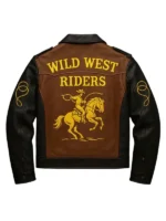 Rodeo Wild West Riders Leather Biker Jacketc