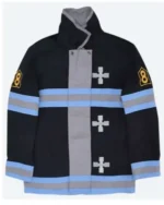 Shinra Kusakabe Fire Force S03 Black Cotton Jacket Men’s Anime Coat