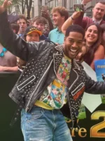 Kid Cudi Black Studded Biker Jacket - Image 2