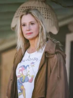 Mira Sorvino Signing Tony Raymond Brown Jacket