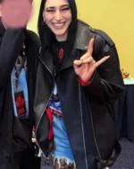 Rhea Ripley Silver Scream Con Black Biker Jacket