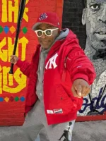 Spike Lee NY Yankees Red Hooded Bomber Jacket - Image 2