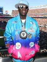 Flavor Flav Super Bowl LX Satin Varsity Jacket