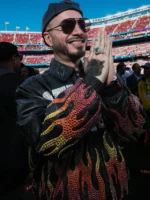 J Balvin Latino Gang Leather Jacket Super Bowl LX - Image 2