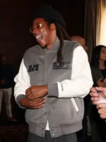 Jay Z Super Bowl LX Grey Wool Varsity Jacket - Image 2