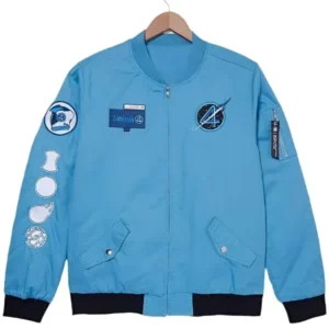 The Fantastic Four First Steps Blue Flight Jacket