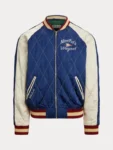 Oak Bluffs Souvenir Blue White Bomber Jacket