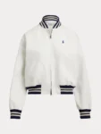 Oak Bluffs Unisex White Cotton Track Jacket