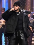 Jesús Ortiz Paz Tonight Show Black Puffer Jacket